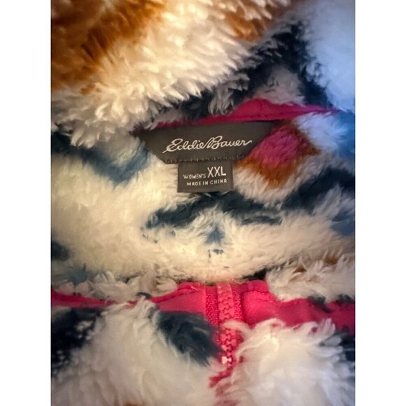 Eddie Bauer Womens Faux Fur Pullover Sweater XXL Multicolor - Picture 2 of 6